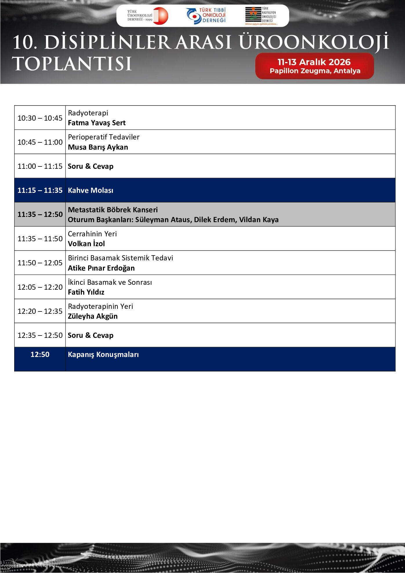 Bilimsel Program — sayfa 5 / 5